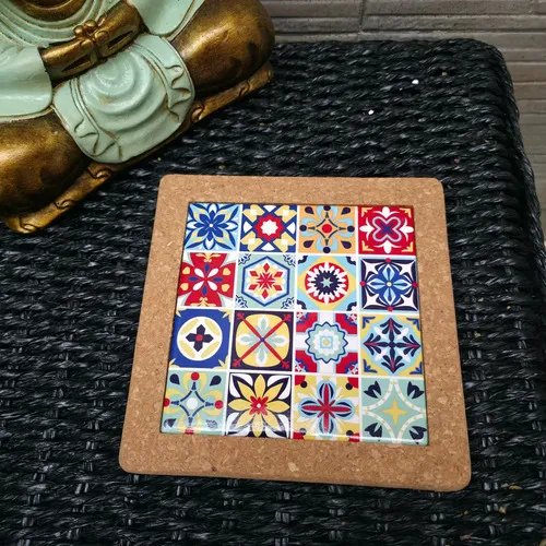 Posa Pava Fuente En Corcho/ceramica Importa Oriente 20 Cm