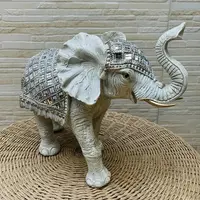 Elefante Abundancia Hindú Decorativo Jardín Con Fantasías Blanco