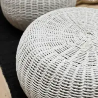 Promo X 2 Puf Nordico 60 Cm Pintado Juego 2 Bancos Mesa Deco