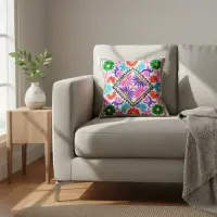 Fundas De Almohadón Bordado Hindu Decoración De India Modelo 4