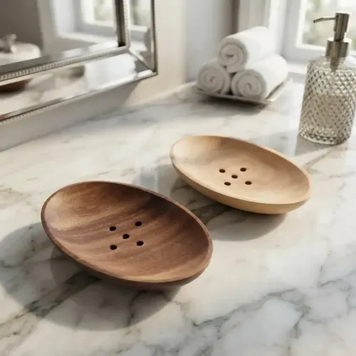 Jaboneras Para Jabones Importada Madera Pushkar Decoración Marrón
