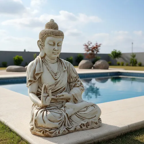 Buda Mega Gigante En Resina Apto Exterior  Figura Zen Jardín