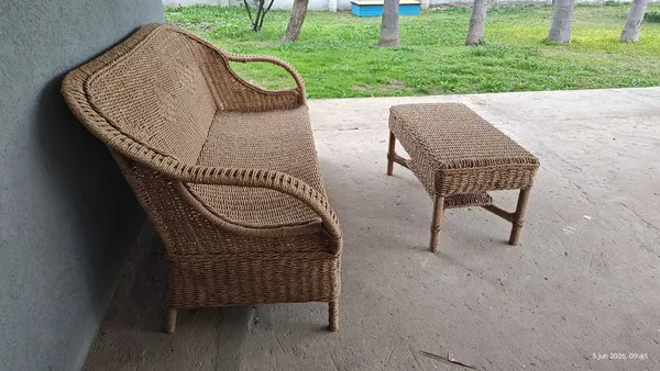 Foto de un comprador: Sillon Artesanal De 3 Cuerpos Apto Galeria De Kraft Y Caña Marrón Claro Brodery