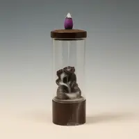 Cascada Humo Cristal 17 Cm Importada Con 10 Conos De Regalo Marrón Modelo 1
