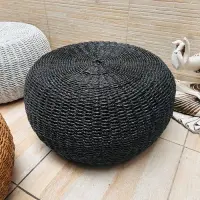 Puf Artesanal 45 Cm Pintado D Fibra Nartual Banco Mesa Zen