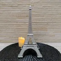 Torre Eiffel Decorativa En Resina Importada De Oriente  Plateado
