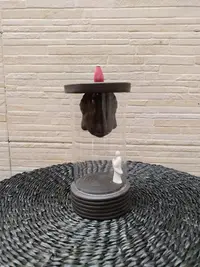 Cascada Humo Cristal Cabeza Buda Importado Pushkar Marrón Oscuro
