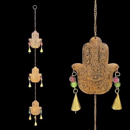 Móvil Decorativo Importado India Tira Fatima Móvil Colgante Cobre