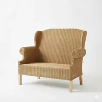 Sillon Artesanal Doble Bergere Kraft Y Madera Pushkar Tienda Marrón Claro Bergere