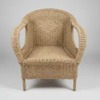 Silla Sillón Artesanal En Fibras Naturales Apto Galeria