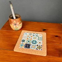Posa Pava Fuente En Corcho/ceramica Cuadrado Importa Oriente
