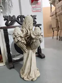 Estatua Angel Protector Apto Exterior 60 Cm Pushkar Tienda Blanco