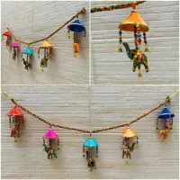 Toran Móvil Decorativo Elefante Ganesha 1 Metro Importado