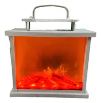Fanal Simil Fuego 30x25cm Usb O Pila Farol Importado Oriente