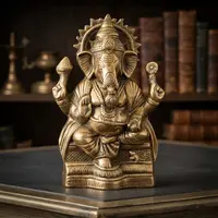 Estatuilla De Ganesha 30cm D Alto Bañada En Bronce Importada Modelo 1