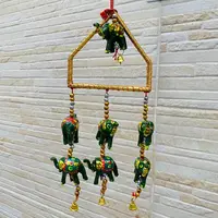 Movil Decorativo De Elefantes Triangulo Calesita Pushkar Dorado