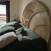 Respaldo Cabecera Cama Sommier Bamboo Decorativo Importado Marrón Claro