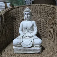 Estatua Buda Meditando 40 Cm Resina Apto Exterior Xa Jardin