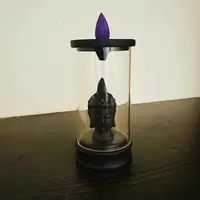 Cascada Humo 13 Cm Cristal Buda Importado + 10 Conitos