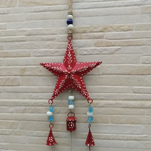 Tira Decorativa Movil Artesanal Chapa Pintada Hecho En India