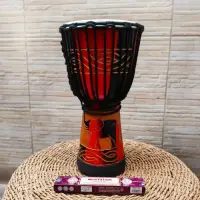 Djembe Instrumento Artesanal Importado Tambor Pushkar Tienda Rojo