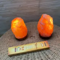 Lampara De Sal De Himalaya 2 Kgs Aprox Importadas C Conector Madera