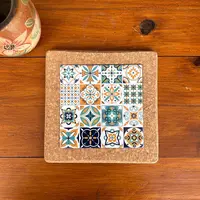 Posa Pava Fuente En Corcho/ceramica Cuadrado Importa Oriente