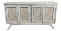 Mueble Organizador Bajillero Bajo Ventana Pushkar Tienda Beige
