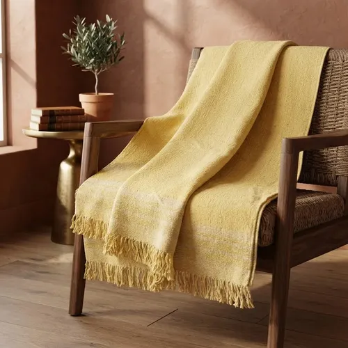 Manta Rustica Artesanal 230x240cm Hilado Fino Estilo Country