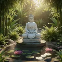 Estatua Buda Meditando 40 Cm Resina Apto Exterior Xa Jardin