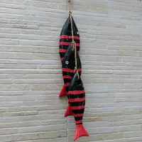 Movil Decorativo Tira Pez Artesanl Colgante Madera Indonesia