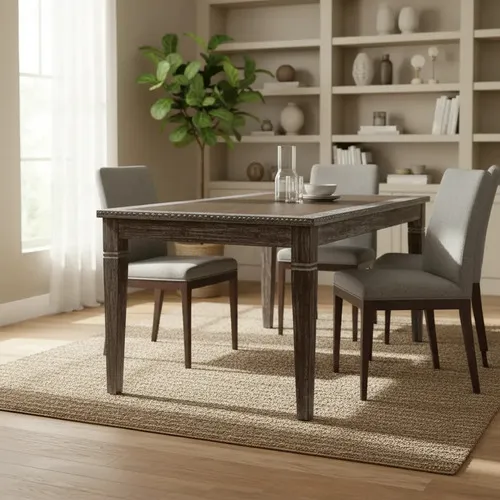 Mesa Madera Comedor Living Country Importado Pushkar Tienda Marrón