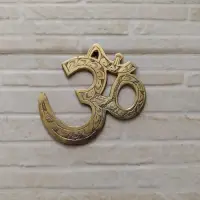 Om De Bronce Importado De India Simbolo Hindu P Colgar 10x10
