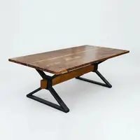 Mesa Comedor Madera Con Hierro Living Country Pushkar Tienda Marrón Negro