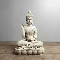 Estatua Buda Jardin  Porta Vela Apto Exterior Pushkar Tienda Blanco