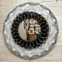 Espejo Sol De Madera Importado Indonesia Pared Decoración Modelo 8