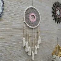 Atrapasueños Importado Indonesia Diseño Crochet Decorativo Combinado