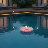 Vela Flotante Flor De Lotto Aromatizada 20 Cm Ideal Piletas