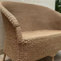 Sillón Doble Artesanal En Fibras Naturales Apto Galeria Deco