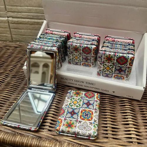 Espejo De Cartera Doble Cuadrado Mayorista Pushkar Regalaría