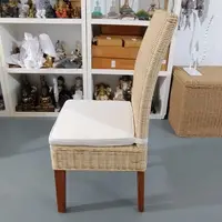 Silla Importada Indonesia Ratan Doble Tejido Madera Oriente No Marrón Marrón Claro