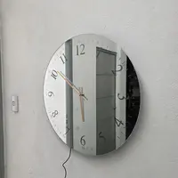 Reloj De Pared Grande Analógico Decorativo Pushkar Negro