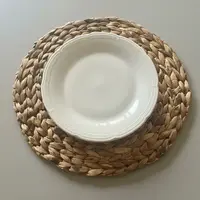 Plato De Sitio Individual Fibras Naturales Importado Pushkar Marrón Claro