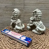 Perros Fu X 2 Estatuilla Resina Import Protección Feng Shui Modelo 2