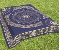 Manta Cubrecama De Algodón Hindu 2y1/2p Mandala Cubresillon