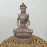 Estatua Buda Tara Resina Apto Importado Decoración Pushkar Marrón