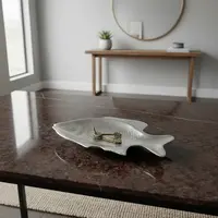 Centro De Mesa Apoya Llave Pez En Aluminio Pushkar Tienda Plateado