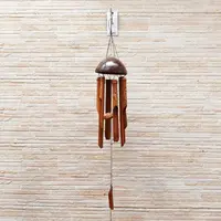Llamador De Ángeles Hecho En Bamboo Import India Artesanal Marrón