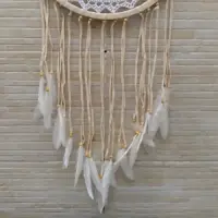 Atrapasueños Plumas Importado Indonesia Diseño Crochet 94 Cm