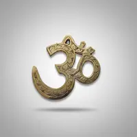Om De Bronce Importado De India Simbolo Hindu P Colgar 10x10